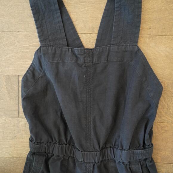 Everlane Jumpsuit Women's 6 Black Elastic Waist Straight Leg Wide Straps Outdoor - Picture 13 of 16